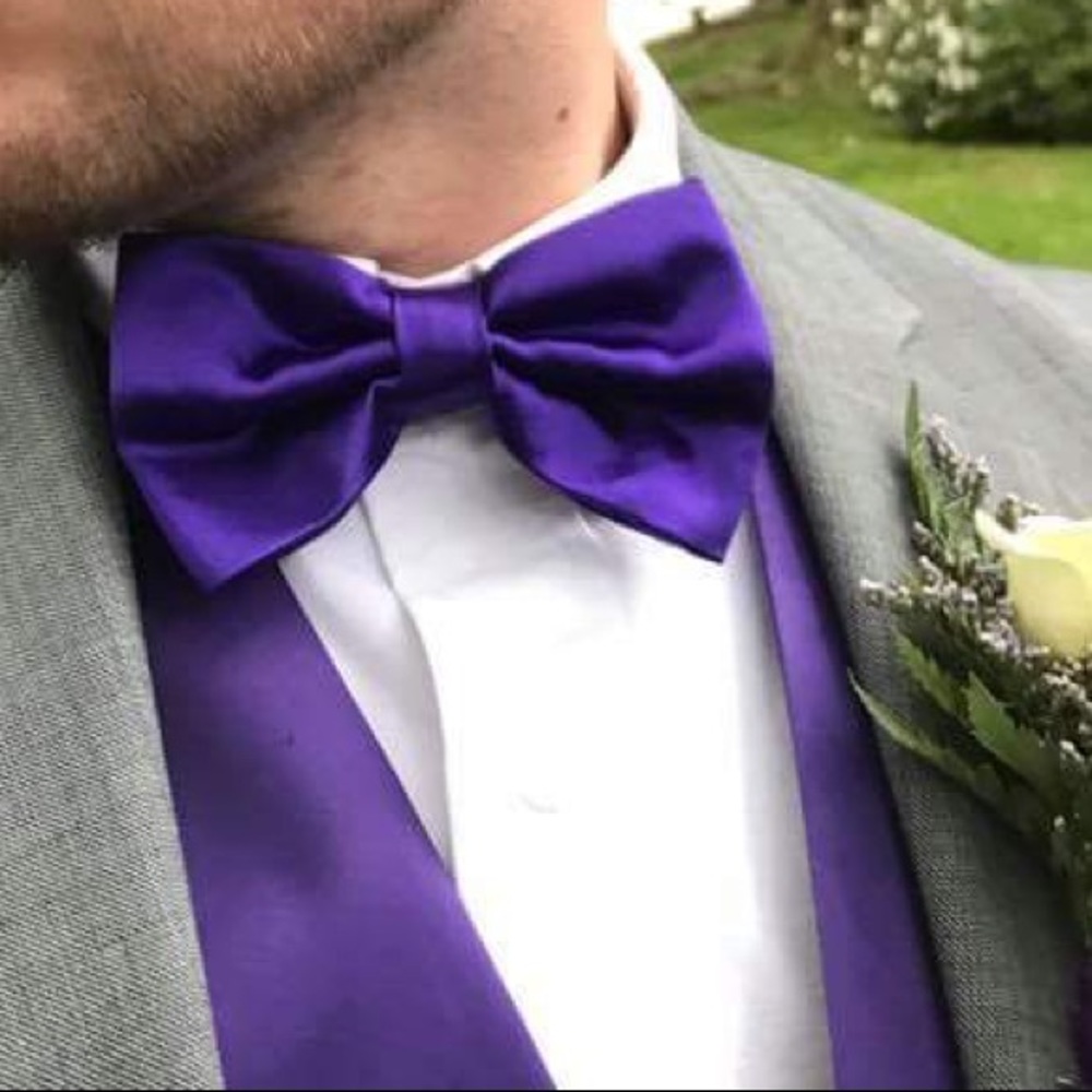 Retro Paris Purple Bowtie